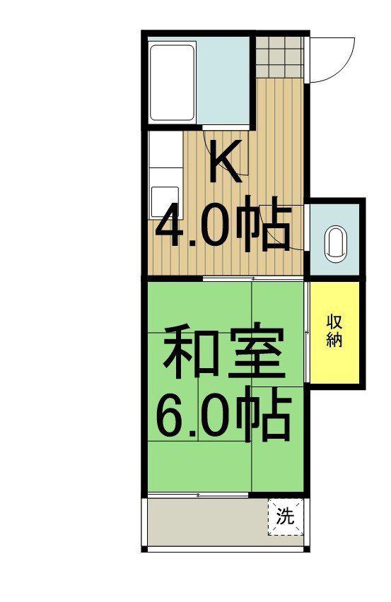 みつわマンション(1K/3階)の間取り写真