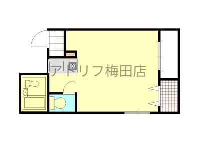第二八杉メディパーク(ワンルーム/4階)の間取り写真