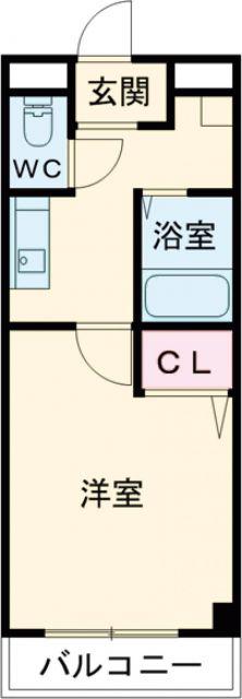 グランシャリオM&J(1K/3階)の間取り写真