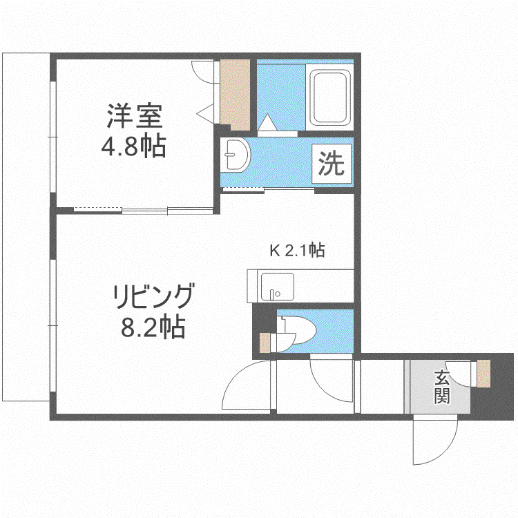 SPERANZA MARUYAMA(1LDK/2階)の間取り写真