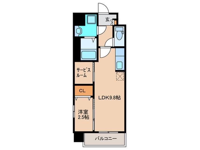 リュクスグランツ(1LDK/3階)の間取り写真