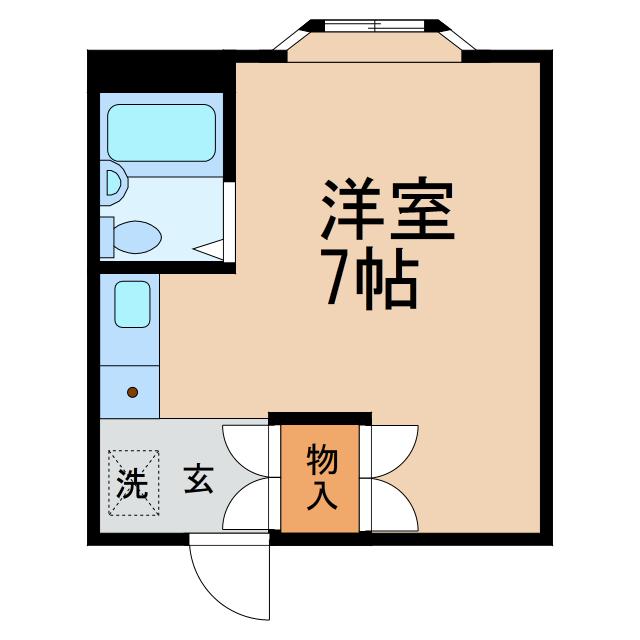 ビスタ21(ワンルーム/3階)の間取り写真
