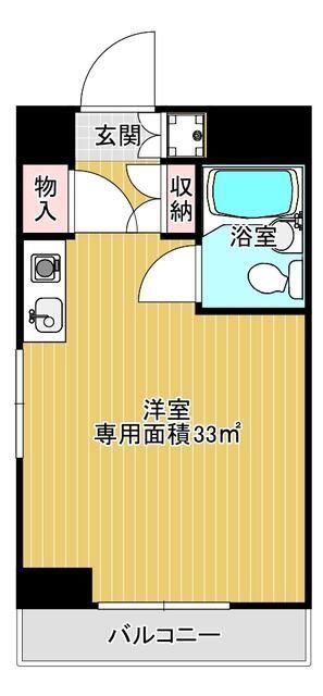 藤和高田馬場コ一プ2(ワンルーム/7階)の間取り写真