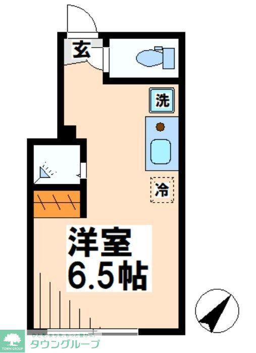 北千住大経レジデンスサクラ弐番館(ワンルーム/1階)の間取り写真