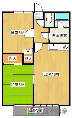 アーバンコーポマリ(2LDK/1階)の間取り写真