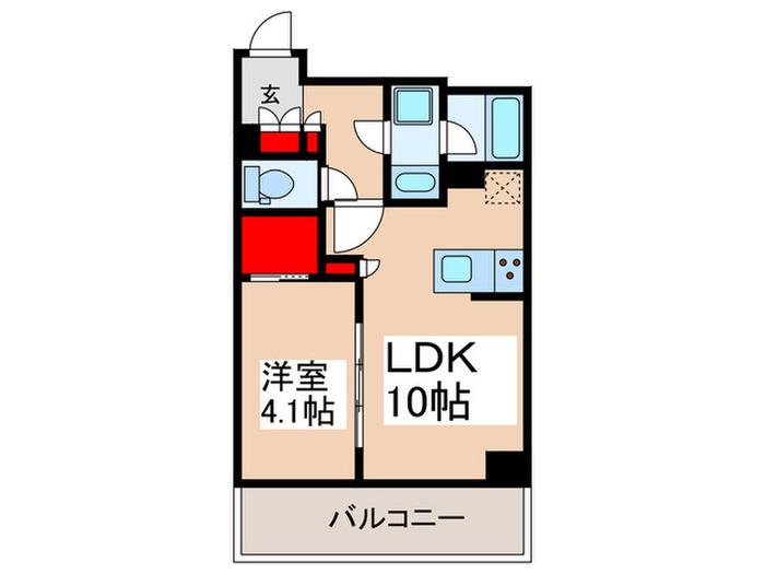 ディ―ムス東陽町(1LDK/2階)の間取り写真