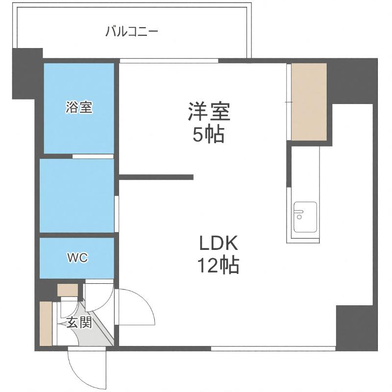 SEIRA南郷7(1LDK/8階)の間取り写真