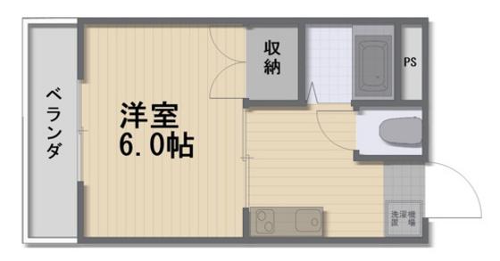 あるふぁII(1K/3階)の間取り写真
