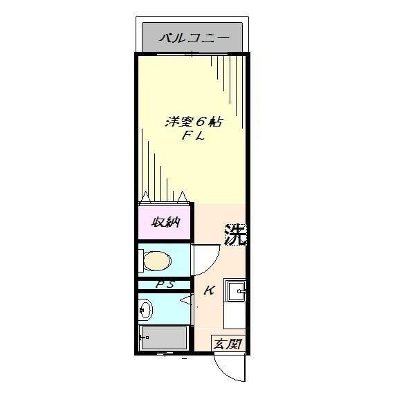 ユートピア セラ(ワンルーム/3階)の間取り写真