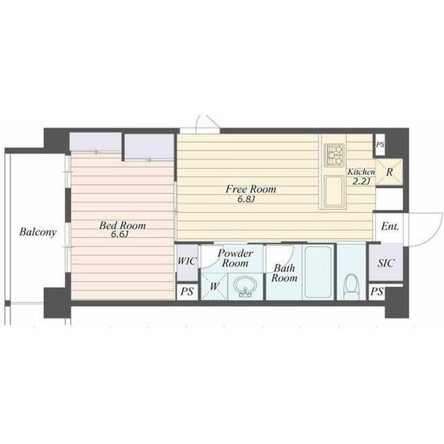 ART RESIDENCE IN OOTAKA-NO-MORI(1LDK/2階)の間取り写真