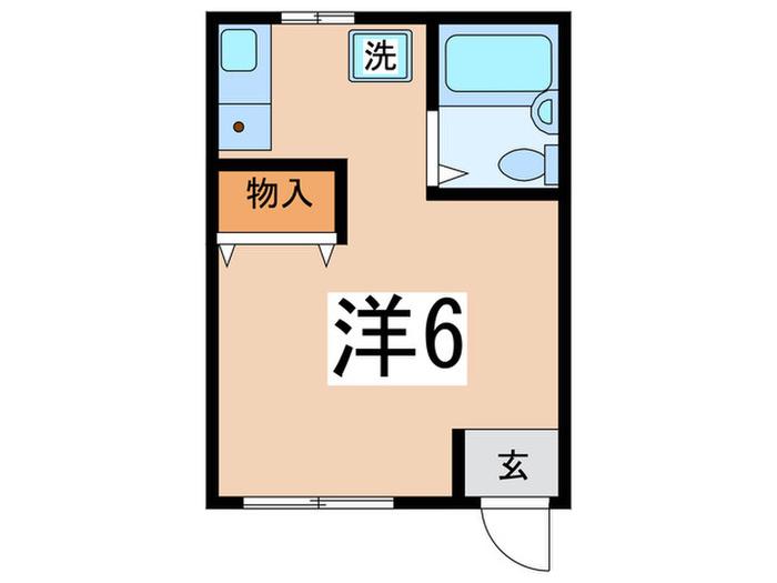 TAIKIビル(ワンルーム/1階)の間取り写真