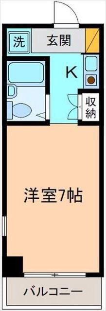 OMレジデンス金沢十三間町(1K/2階)の間取り写真