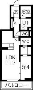 グランシャリオ(1LDK/2階)の間取り写真