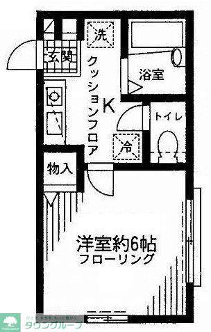 プルミエール吉祥寺(1K/2階)の間取り写真