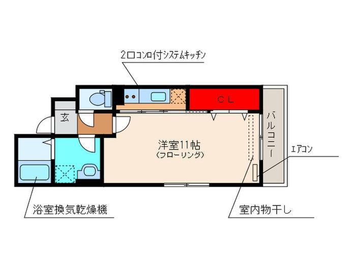 MAISON DE SUD(ワンルーム/3階)の間取り写真