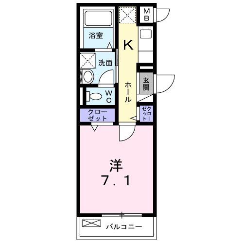 メゾン・ボヌール(1K/3階)の間取り写真