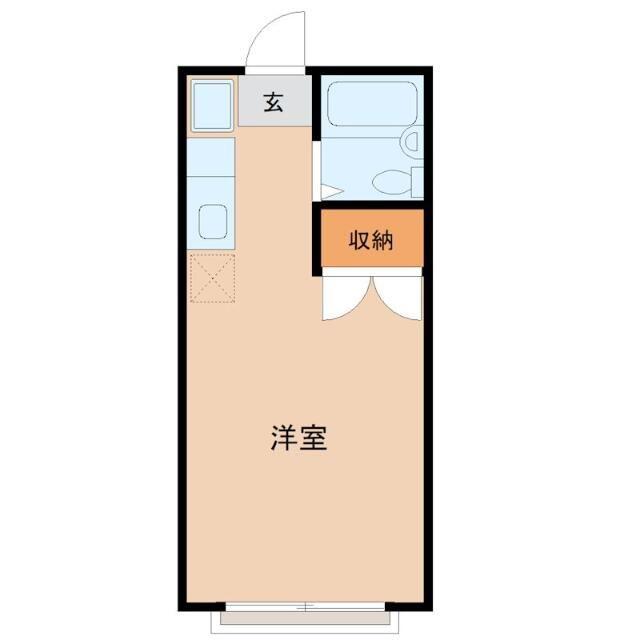 三沢アパートメント(ワンルーム/2階)の間取り写真
