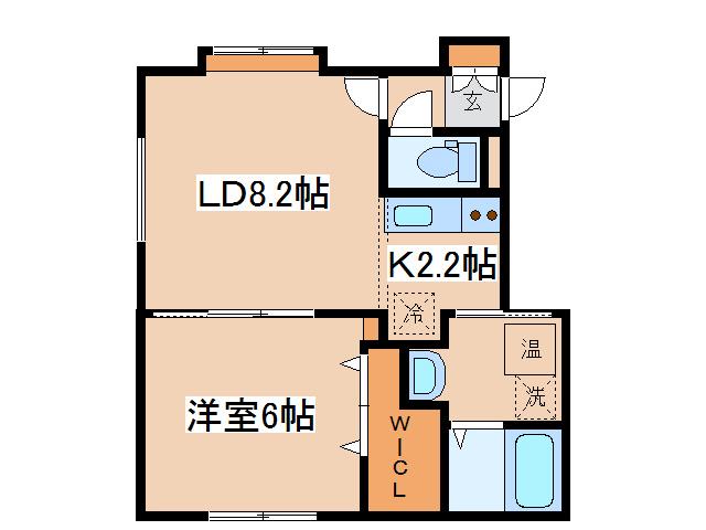 フリーダムIII(1LDK/1階)の間取り写真