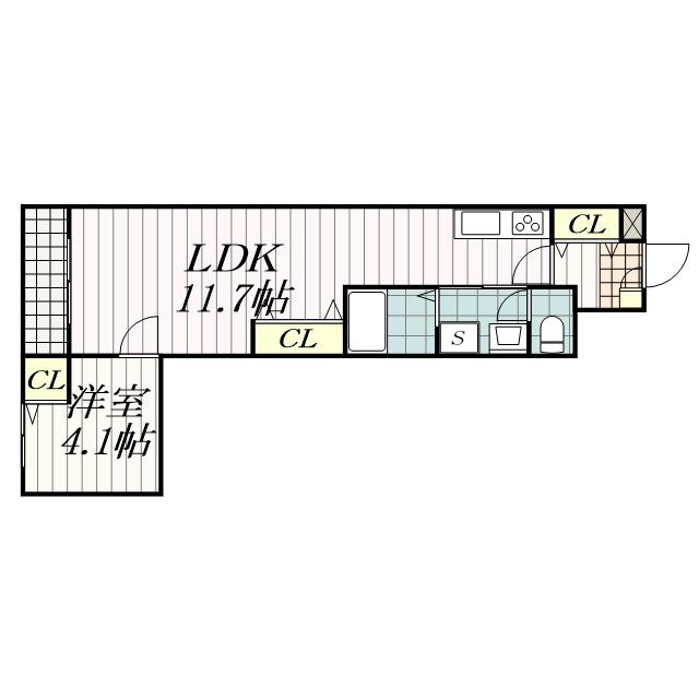 MAISONひまわり(1LDK/2階)の間取り写真