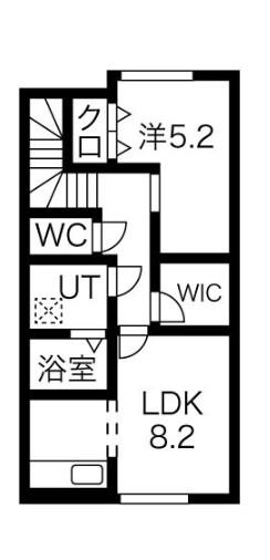 CKクレセント(1LDK/3階)の間取り写真
