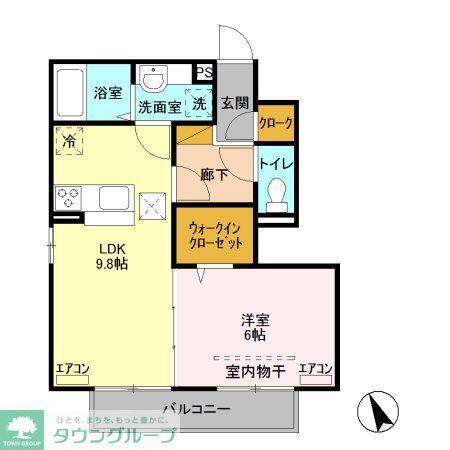 ムーンカーサ II(1LDK/1階)の間取り写真