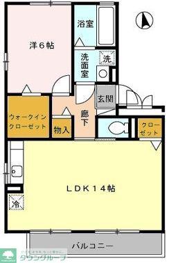 セルブランドS(1LDK/3階)の間取り写真