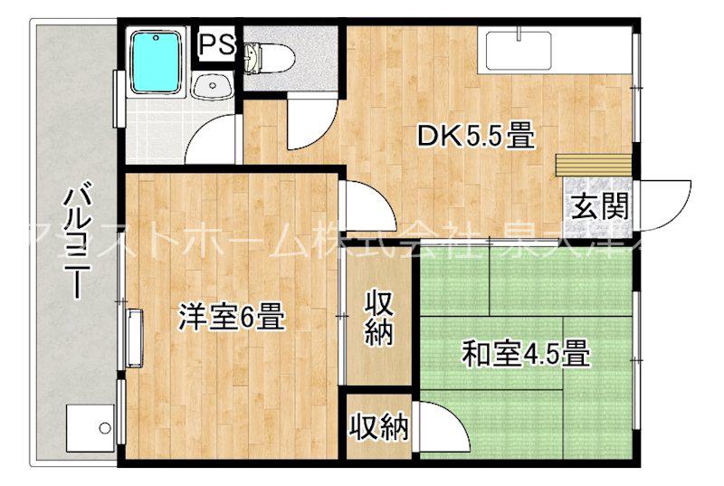 オリーブハイツ(2DK/3階)の間取り写真