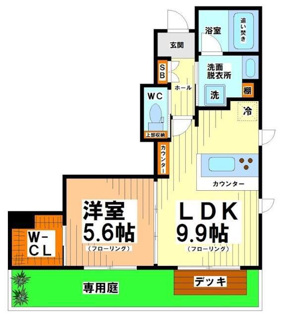 ミラコロエッフェ(1LDK/1階)の間取り写真