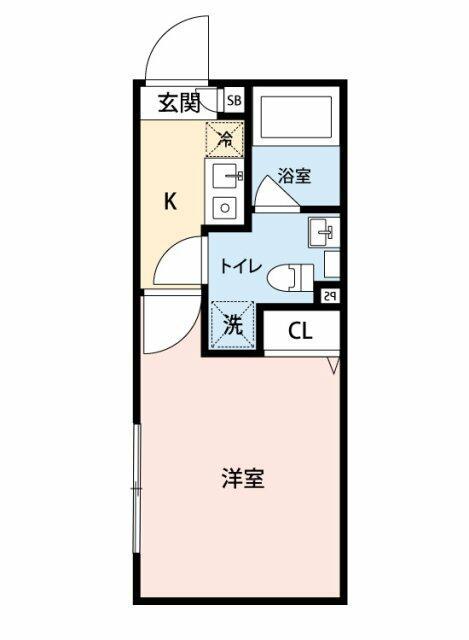 ミライズ平和島レジデンス(1K/3階)の間取り写真