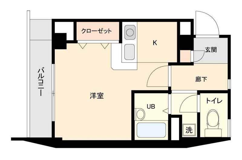 市川プラザ(ワンルーム/4階)の間取り写真