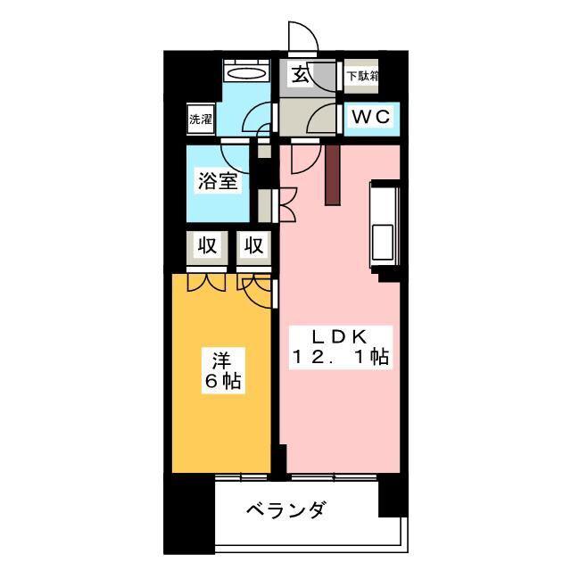 BLESS宮崎台(1LDK/3階)の間取り写真