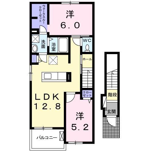 サンリットスクエアI(2LDK/2階)の間取り写真