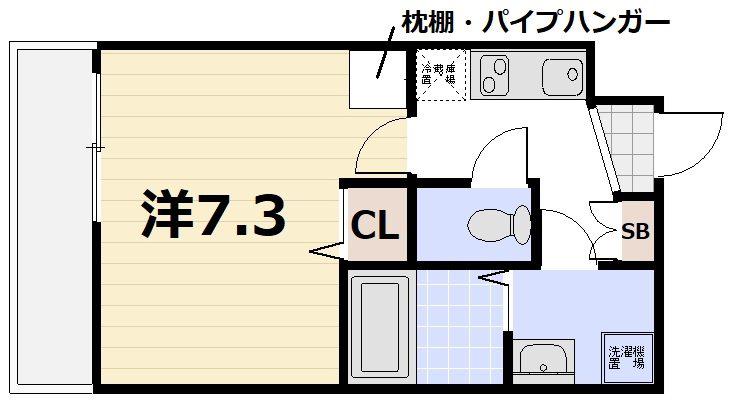 ネクストライフ大宮小野堀町(1K/3階)の間取り写真