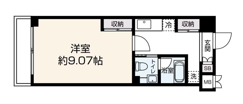 あやぐ池袋 Bタイプ(1K/5階)の間取り写真