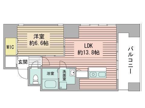 ビッグタワー大通公園(1LDK/25階)の間取り写真