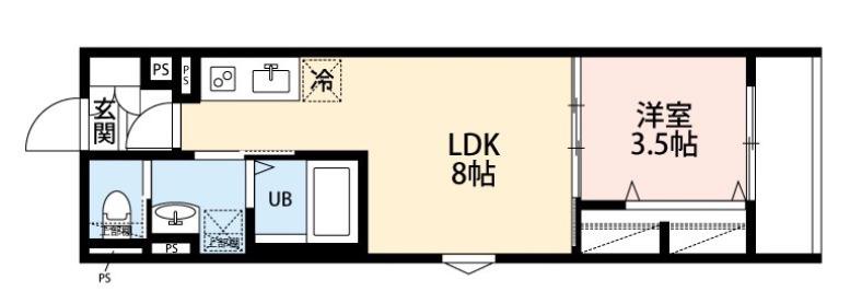 ROBOT HOME 幕張(1LDK/2階)の間取り写真