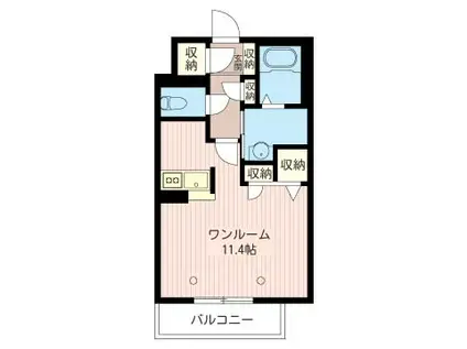 ＪＲ京浜東北線 蒲田駅 徒歩7分 3階建 築16年(ワンルーム/2階)の間取り写真