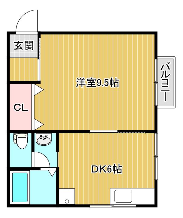 シュペルノーヴァA棟(1DK/1階)の間取り写真