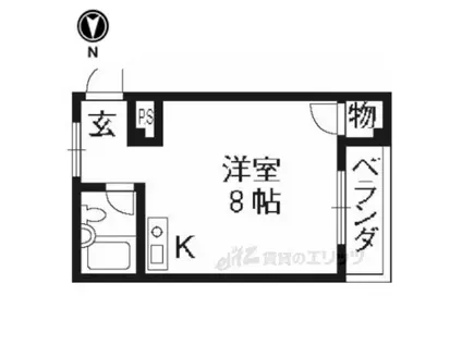 ベルメゾンナカムラ(ワンルーム/2階)の間取り写真