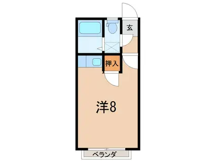 メゾンド・南福島(ワンルーム/1階)の間取り写真
