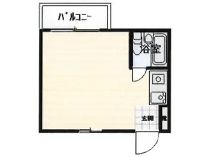 パレドール稲田堤III(ワンルーム/1階)の間取り写真