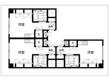 ＪＲ東海道本線 富士駅 徒歩6分 5階建 築32年(ワンルーム/3階)の間取り写真