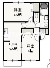 メゾンラフィネすずらん(2LDK/2階)の間取り写真