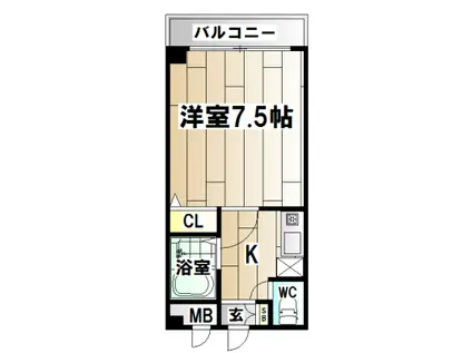 イーナ板宿(1K/3階)の間取り写真