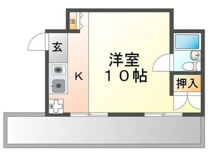 PS豊津(1K/3階)の間取り写真