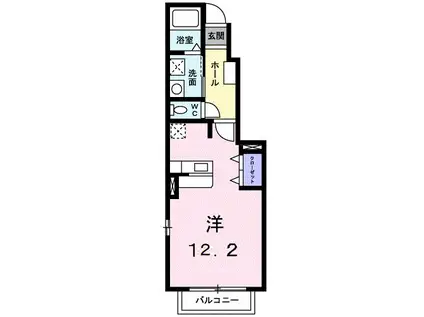 リバ-サイド東子飼(ワンルーム/1階)の間取り写真