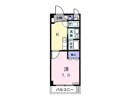 MY・HOUSE(1K/3階)の間取り写真