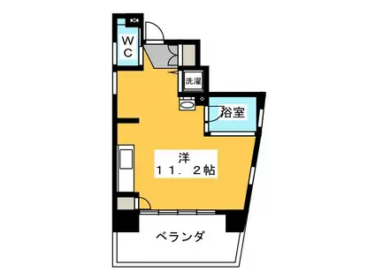 REFUGE HARURU TOWER(ワンルーム/5階)の間取り写真