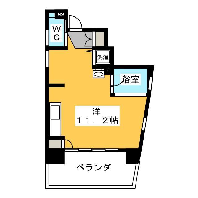 REFUGE HARURU TOWER(ワンルーム/5階)の間取り写真