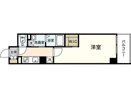 オーシー広島国泰寺(1K/6階)の間取り写真